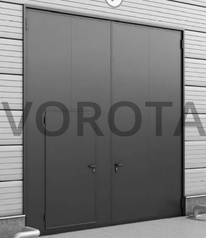 Противопожарные ворота Alutech серые 1800х2800