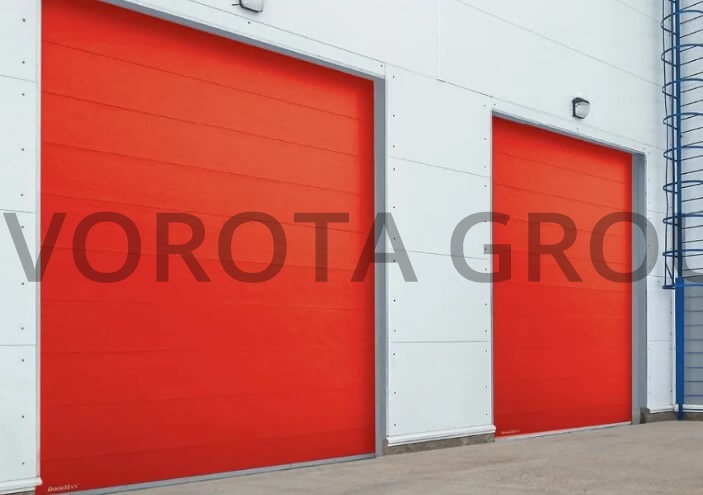 Противопожарные ворота Doorhan красного цвета 2000х2400